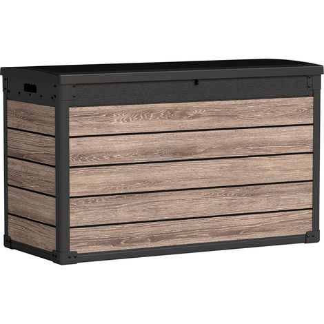 Coffre de rangement en résine Hoggar Omax The Oak Collection 475 L