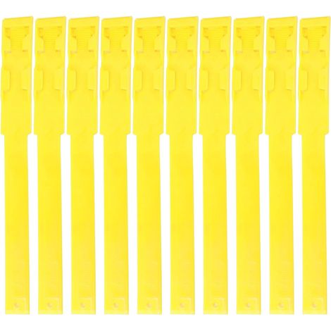 Colliers D'Identification Du Bétail 10 Pièces, Collier De Bétail Réglable Colliers D'identification Du Bétai Et Réutilisables Fournitures De Marquage Des Bovins De Vache Pour Le Bétail De Ferme(Jaune) (1/5)