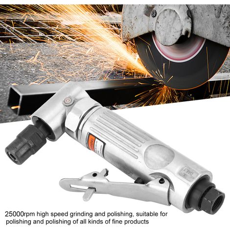 Ponceuse d'angle à air comprimé professionnelle 90° meulage polissage outil à main 25000 tr/min modèle AG-315B mandrin 3-6mm raccord 1/4 pouce avec 2 clés (1/5)