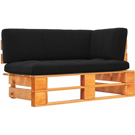 Canapé d'angle palette de jardin-Salon de jardin Sofa extérieur marron miel bois pin imprégné 813712 (1/5)