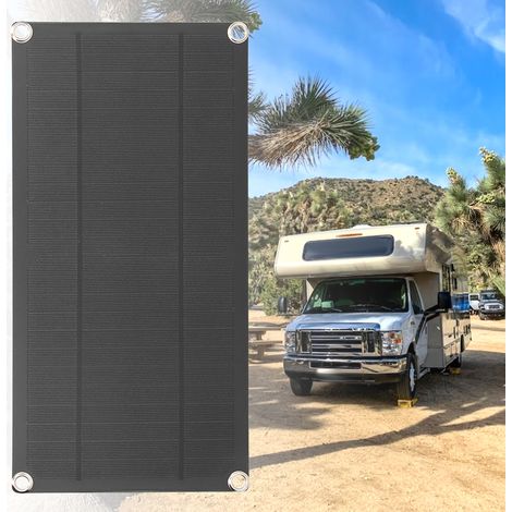 Un panneau solaire flexible monocristallin photovoltaïque de 10 W et 18 V peut être utilisé pour une alimentation électrique domestique à petite échelle de 30 W. (1/5)
