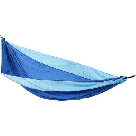 SVITA Hamac Outdoor ultraléger Camping Fixation 1-2 personnes bleu clair bleu foncé (1/5)