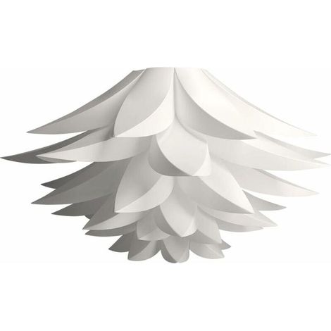 BEBUSINGOTO Puzzlelampe im Lotus-Design - Lampenschirm zum Selberbauen - Blumendekoleuchte für Wohn- und Schlafzimmer - Pendel- oder Stehlampe - weiß (1/5)