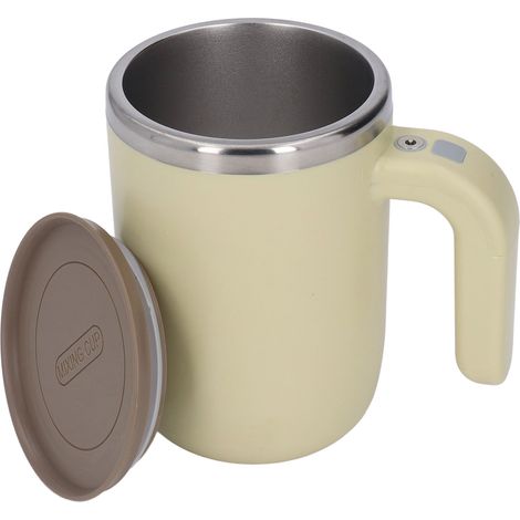 Mug magnétique électrique à brassage automatique en acier inoxydable pour café, thé, chocolat chaud et lait. (1/5)