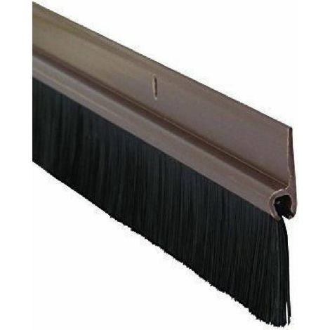 TrAdE Shop Traesio - Striscia Guarnizione Paraspifferi A Spazzola Per Porte Porta Garage 915 Mm -