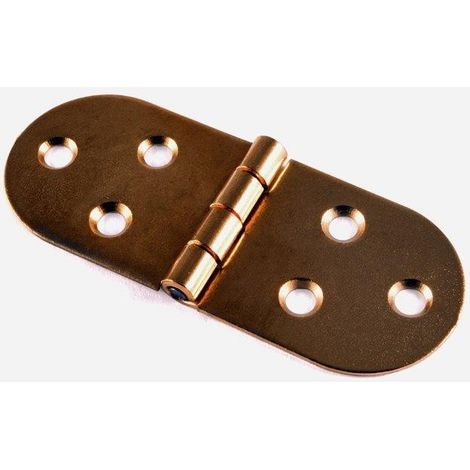 Cerniere fisse a viti Masidef con molla bronzate 2 pezzi
