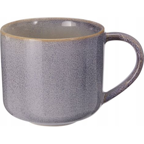 Taza de gres para café o té, gris clásico, 332 ml, 1 unidad.