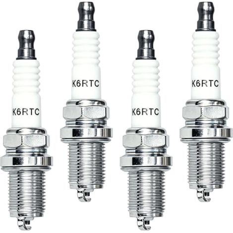 Bougie pour Champion RC12YC, B&S 491055, Torch K6RTC, Compatible avec Briggs et Stratton Tondeuse 450E - 875EX Séries OHV Moteurs Bougies pour Tondeuse à Gazon Pieces