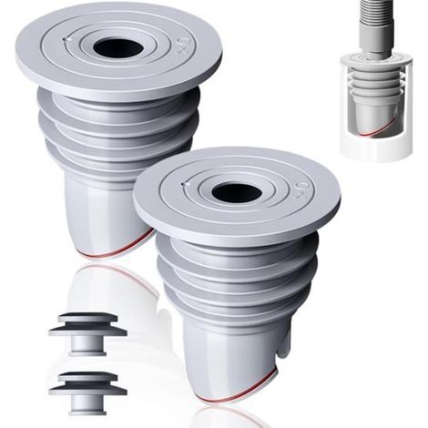 Joint de Tuyau de Machine à Lave, 2 PCS Joint de tuyau en Silicone,Cuisine Salle de Bain Tuyau de vidange égout Joint Anneau Anti (1/5)