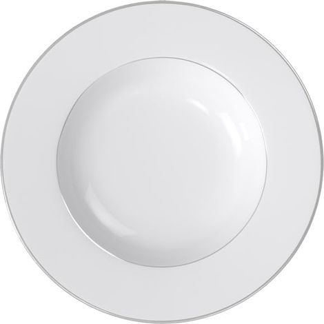 Anmut Assiette Plate Porcelaine Blanc 25,1 x 25,1 x 9,8 cm (1/4)