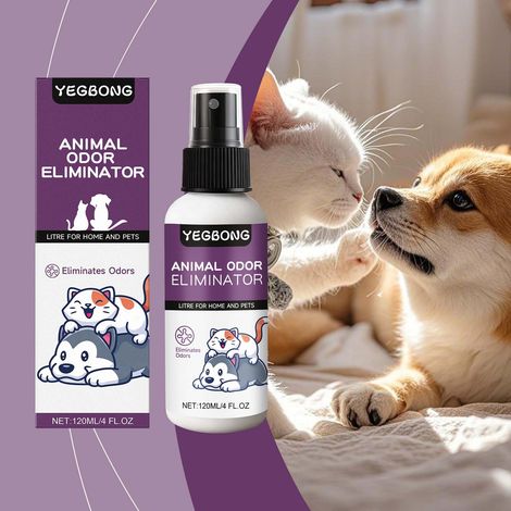Pet deodorizing spray, suitable for daily use in cat and dog litter boxes, gentle odor removal spray -- 120ml -- BIEMMEDUE (1/5)