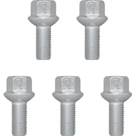 Bullone ruota m12x15 conico sferico - set da 5 pezzi (1/5)