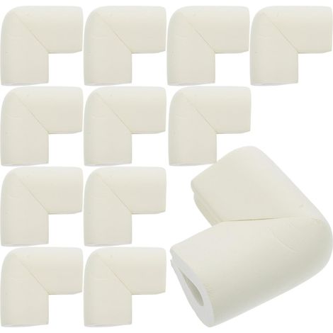 Lot de 12 protections d'angle en mousse multi-usages, couleur ivoire, (1/5)
