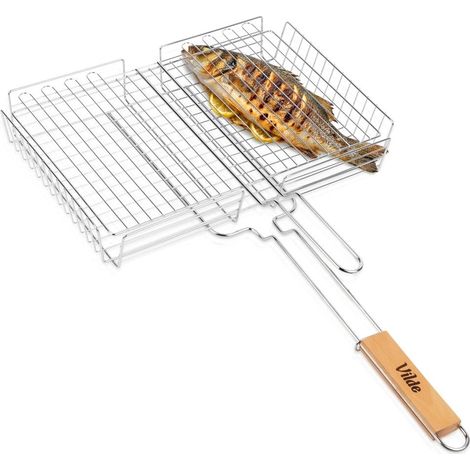 Grill Basket with Wooden Handle, 41.5 x 28 cm (1/5)