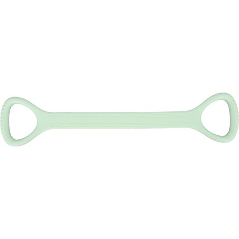 Sangle élastique d'exercice en silicone souple, léger et flexible, bande de résistance verte pour étirement du dos. (1/5)