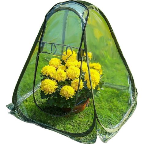 Set mit 2 wiederverwendbaren, faltbaren Netz-Pflanzabdeckungen für Gartenpflanzen – für Pflanzen und Gemüse im Freien (1/3)