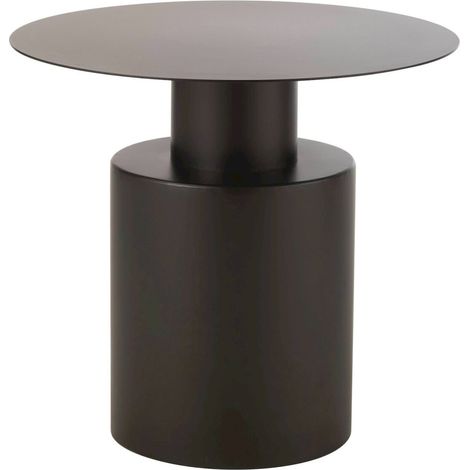 Table gigogne ronde en métal noir - noir (1/4)