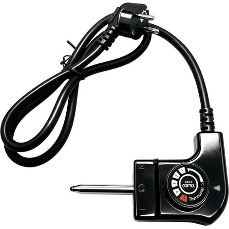 Câble Alimentation avec Thermostat Réglable pour Plancha Électrique Extérieur et Pierrade, Cordon Prise de Remplacement Universel 1M, Contrôle de Température Précis pour Grill et Appareils de Cuisson (1/5)