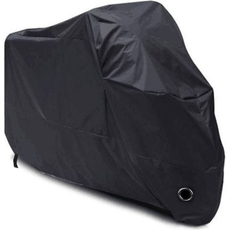Wasserdichte, kälte- und wetterbeständige Motorradabdeckung, 190T schwarz, schützt vor Staub – XXXL 265 x 105 x 125 cm