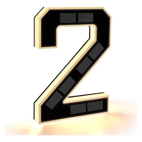Numéro de Maison Lumineux Noir (2 Noir, 23 cm) Numero de Maison Exterieur Solaire Illuminé pour Extérieur étanche, Numero Porte, Plaque de Numéro de Maison Illuminée Solaire (1/5)