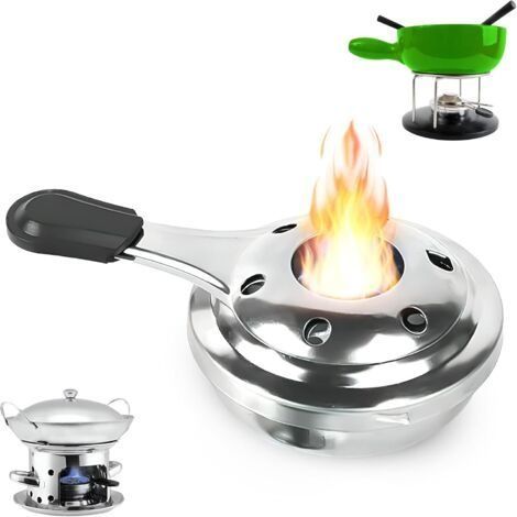 Brûleur à alcool à Fondue Brûleur à Fondue Brûleur à alcool en Pierre de Camping Idéal pour activités en plein air (oval) (1/4)