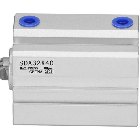 Vérin pneumatique compact double effet en aluminium, joints d'étanchéité, composants et accessoires, alésage 32mm, course 40mm SDA32x40 (1/5)