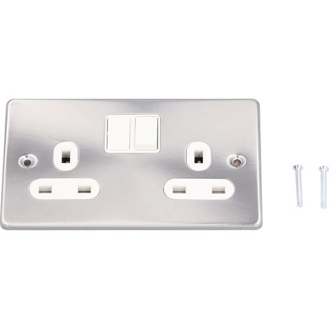 Prise murale double norme anglaise UK avec interrupteur, accessoire d’alimentation électrique 250V 13A (1/5)