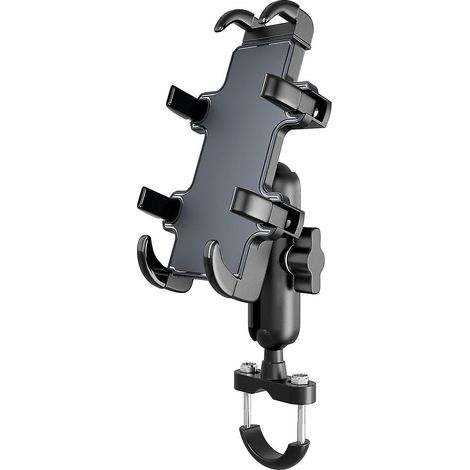 Support de téléphone pour guidon de moto, rotation stable à 360°, 8 griffes (1/4)