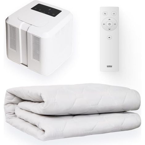 surmatelas Chauffant et rafraîchissant à Eau, contrôle de température, idéal pour Les Personnes ayant Chaud la Nuit, Plage 15℃–55℃, Taille EU Single (90x200 cm) (1/5)