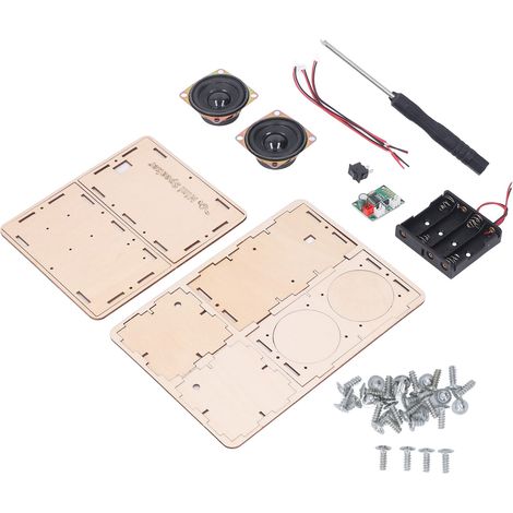 DIY-Bluetooth-Lautsprecher-Set, Stereo-Surround, ungiftiges Verbundholz, DIY-Lautsprecher-Set für Schüler (1/5)