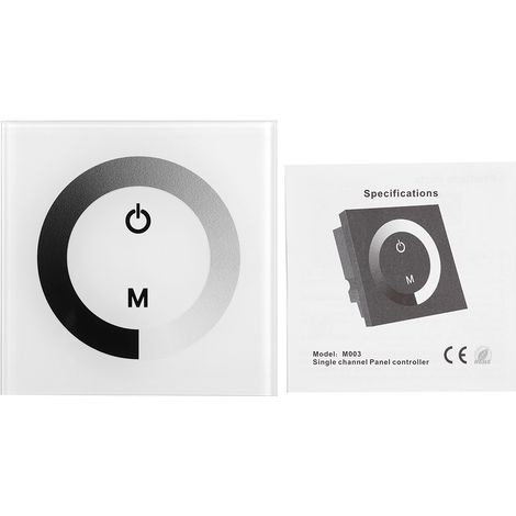 Panneau de commande tactile LED monochrome, variateur mural pour ruban LED, blanc (1/4)