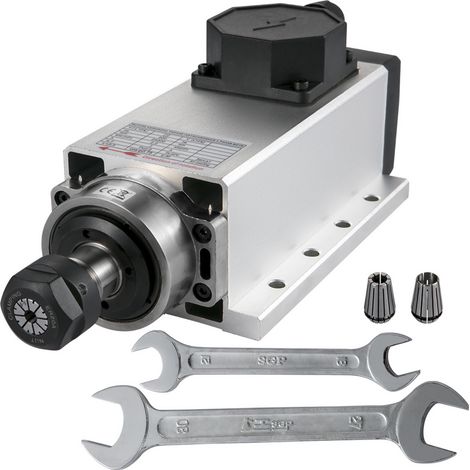 Mophorn Motor de husillo refrigerado por aire de 2,2 KW - Husillo CNC de 220 V con pinza ER20, 24 000 RPM, 6 A, 400 Hz para fresadoras, grabadoras y fresadoras CNC (1/5)