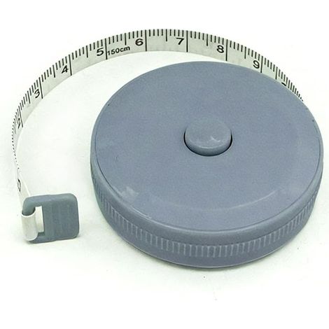 Mètre ruban à mesurer flexible rétractable pour mesures corporelles, 2 m, double face, pour tissu, couture, perte de poids, loisirs créatifs (bleu) (1/5)