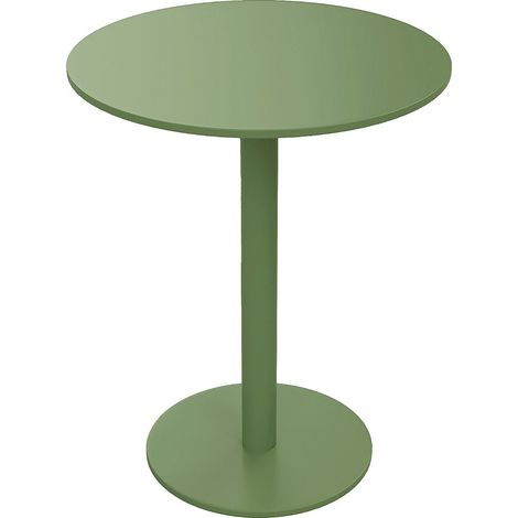 Tavolo da giardino rotondo D.60 cm in metallo - Verde - NILY di MYLIA