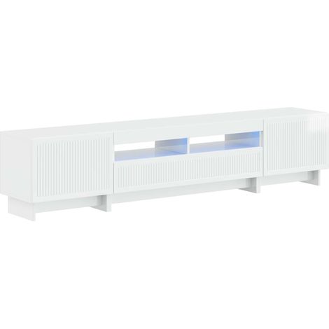 Maison Exclusive - Mobile TV LED a 5 pezzi Bianco Lucido Legno ingegnerizzato (1/5)