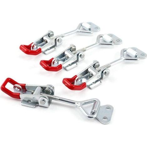 4pcs Metal Toggle Pull Action Quick Release Latch 4002 400lbs/400lbs Capacity Latch Toggle Button Latch (1/4)