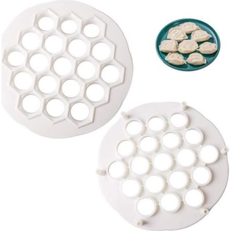 Boulette Pie Ravioli Moule,2PCS Plastique Boulettes Maker Ravioli Maker Pâte Pression Boulette Pie Maker Wrapper Multicol BARQUETTE (1/3)