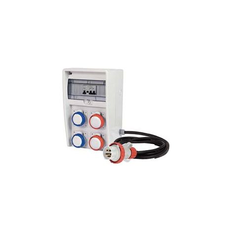 QUADRO ELETTRICO PORTATILE ULISSE ASC 2 PRESE + 2 PRESE IP67  mm.177x250x403h.   colore grigio 74321    FANTON