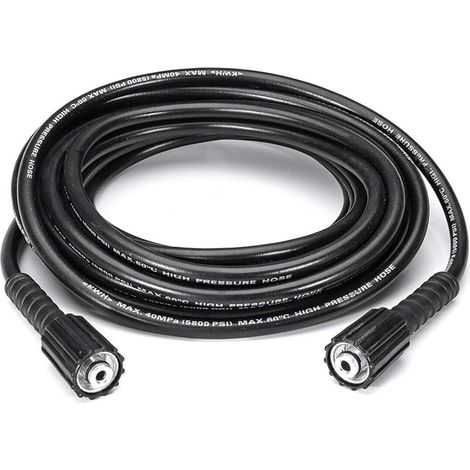 Raccord fileté femelle M22-14mm pour tuyau HP 6M, adaptateur de lavage haute pression, connecteur torsadé compatible pistolet et accessoires Kärcher standard. (1/5)
