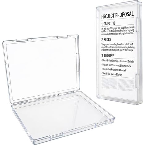 Caja de almacenamiento A4, paquete de 2 cajas de almacenamiento pequeñas (1/5)