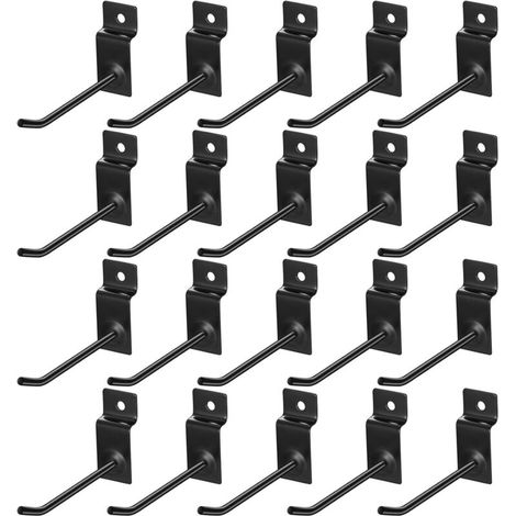 Wandhaken für Lochwände – 20er-Pack, verzinkter Stahl, 10 cm, ideal für Werkstätten, Garagen und Werkzeugaufbewahrung