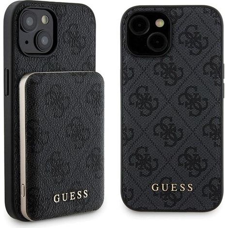 Guess GUBPM5P15S4GEMGK Set iPhone 15 6,1" Hardcase + Powerbank 5000 mAh MagSafe schwarz/schwarz 4G Metalllogo (1/5)