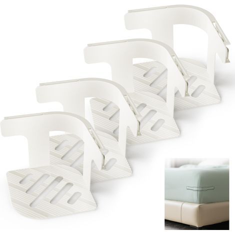 Lot de 4 Supports de Draps, Clips de Feuille à Verrouillage Anti-Dérapant, Attache Drap Housse et Tendeur Drap Housse,Literie (1/5)