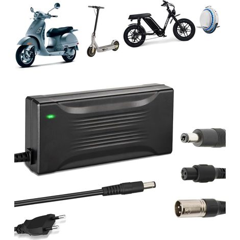 54.6V 3A Chargeur Trotinette Electrique pour Vélo Fahrrad Scooter eBike, Chargeur 48v 3a Charge Rapide pour 13S Batterie Lithium (1/5)