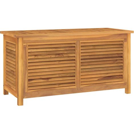 Boîte de rangement jardin et sac 114x50x58 bois massif teck (1/5)