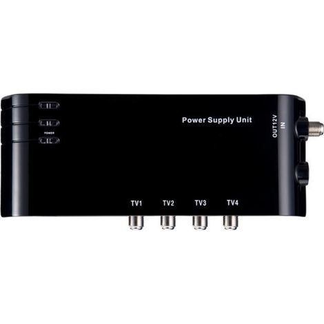 Amplificateur d'intérieur - HD LINE - 4 sorties - Compatible TNT HD - Fréquence 47-862 MHz - Perte 2-8 dB