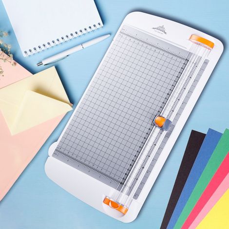 Massicot de bureau JIELISI A4, longueur de coupe de 31 cm (12,2 pouces), pour papier kraft, cartes, photos, papier plastifié et scrapbooking. (1/5)