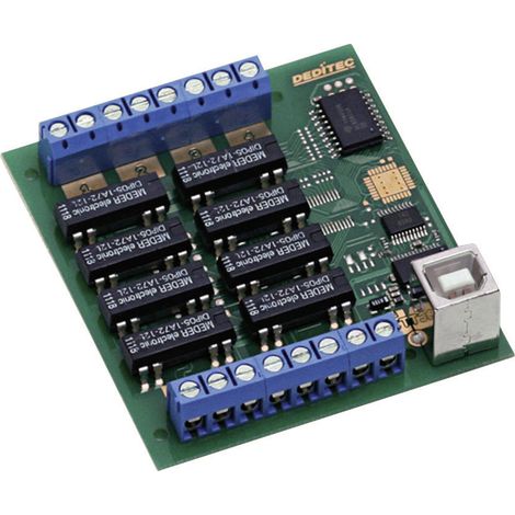 Deditec USB-RELAIS-8A USB-RELAIS-8A Ausgangsmodul USB Anzahl Relais-Ausgänge: 8 (1/2)