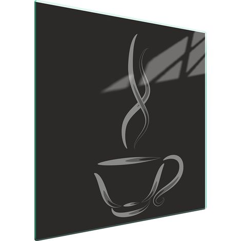 PLAQUE DE PROTECTION EN VERRE POUR CUISINIÈRE 50x52 CAFÉ (1/5)