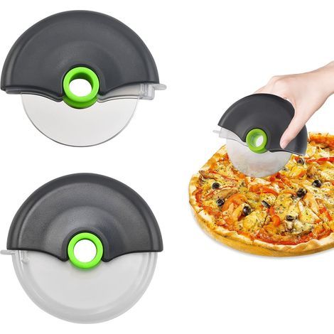 Ensemble de 3 coupe-pizzas, coupe-pizza avec lame en acier inoxydable, coupe-pizza
